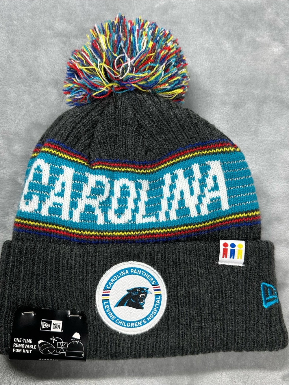 NWT New Era Carolina Panthers Greg Olsen Levine Childrens Hospital Beanie Hat